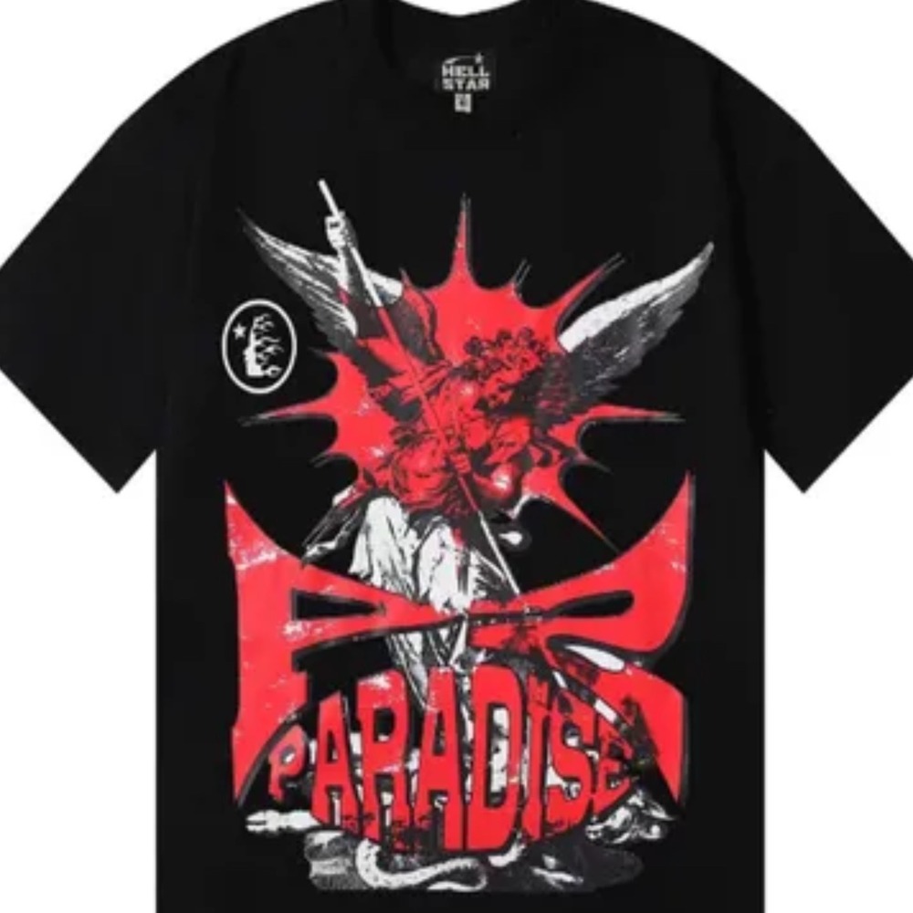 Hellstar Paradise T-Shirt Black Medium New With Tags
